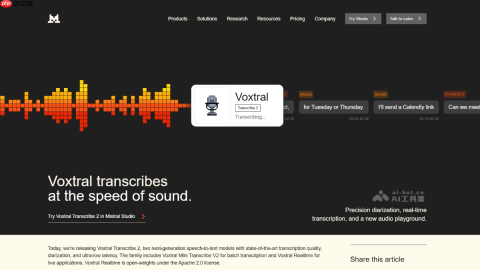 Voxtral Transcribe 2— Mistral AI推出的系列语音转文本模型
