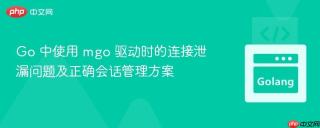 Go 中使用 mgo 驱动时的连接泄漏问题及正确会话管理方案
