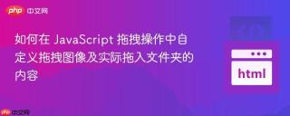 如何在 JavaScript 拖拽操作中自定义拖拽图像及实际拖入文件夹的内容
