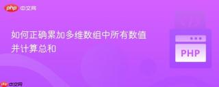 如何正确累加多维数组中所有数值并计算总和