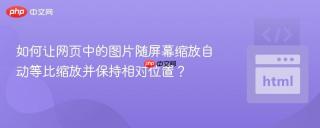 如何让网页中的图片随屏幕缩放自动等比缩放并保持相对位置？
