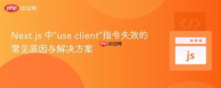 Next.js 中“use client”指令失效的常见原因与解决方案