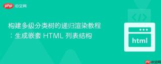 构建多级分类树的递归渲染教程：生成嵌套 HTML 列表结构