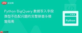 Python BigQuery 数据写入字段类型不匹配问题的完整排查与修复指南