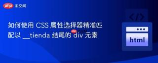 如何使用 CSS 属性选择器精准匹配以 __tienda 结尾的 div 元素