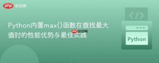Python内置max()函数在查找最大值时的性能优势与最佳实践