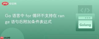 Go 语言中 for 循环不支持在 range 语句后附加条件表达式
