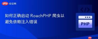 如何正确启动 RoachPHP 爬虫以避免依赖注入错误
