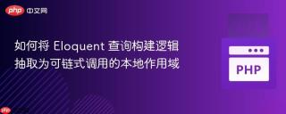 如何将 Eloquent 查询构建逻辑抽取为可链式调用的本地作用域