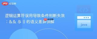 逻辑运算符误用导致条件判断失效：&& 与 || 的语义差异详解
