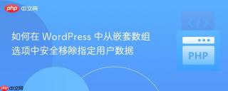 如何在 WordPress 中从嵌套数组选项中安全移除指定用户数据