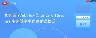 如何在 WebFlux 的 onErrorResume 中非阻塞地保存错误数据