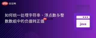 如何统一处理字符串、浮点数与整数数组中的负值转正值