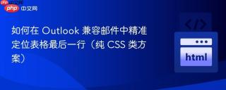 如何在 Outlook 兼容邮件中精准定位表格最后一行（纯 CSS 类方案）
