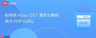 如何将 Axios GET 请求正确转换为 PHP cURL