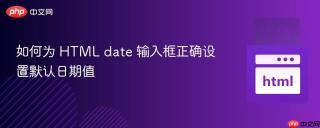 如何为 HTML date 输入框正确设置默认日期值