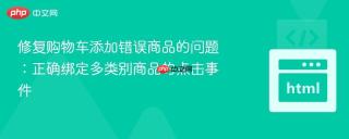 修复购物车添加错误商品的问题：正确绑定多类别商品的点击事件