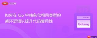 如何在 Go 中抽象化相同类型的循环逻辑以提升代码复用性