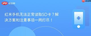 红米手机无法正常读取SD卡？解决方案和注意事项一网打尽！