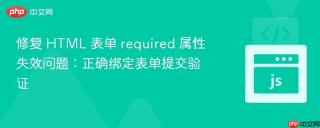 修复 HTML 表单 required 属性失效问题：正确绑定表单提交验证