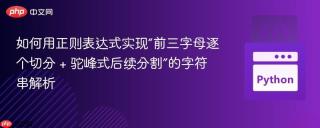 如何用正则表达式实现“前三字母逐个切分 + 驼峰式后续分割”的字符串解析