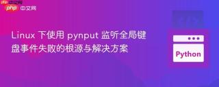 Linux 下使用 pynput 监听全局键盘事件失败的根源与解决方案