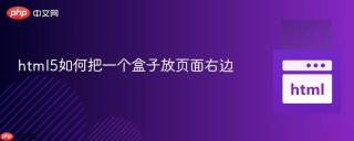 html5如何把一个盒子放页面右边