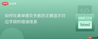 如何在表单提交失败后正确显示对应字段的错误信息