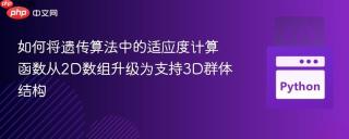 如何将遗传算法中的适应度计算函数从2D数组升级为支持3D群体结构