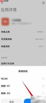 小米11禁止应用联网方法