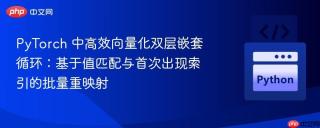 PyTorch 中高效向量化双层嵌套循环：基于值匹配与首次出现索引的批量重映射