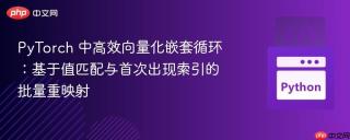 PyTorch 中高效向量化嵌套循环：基于值匹配与首次出现索引的批量重映射