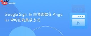 Google Sign-In 回调函数在 Angular 中的正确集成方式