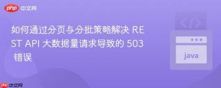 如何通过分页与分批策略解决 REST API 大数据量请求导致的 503 错误