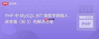 PHP 中 MySQL BIT 类型字段插入异常值（如 3）的解决方案
