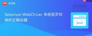 Selenium WebDriver 多标签页切换的正确实践