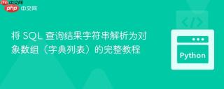 将 SQL 查询结果字符串解析为对象数组（字典列表）的完整教程