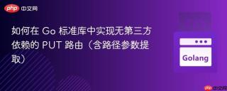 如何在 Go 标准库中实现无第三方依赖的 PUT 路由(含路径参数提取)