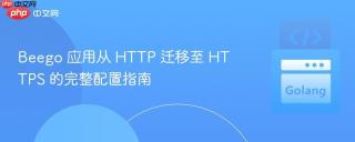 Beego 应用从 HTTP 迁移至 HTTPS 的完整配置指南