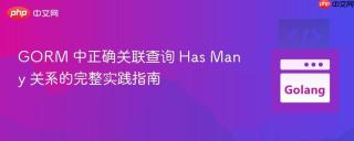 GORM 中正确关联查询 Has Many 关系的完整实践指南