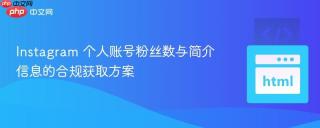 Instagram 个人账号粉丝数与简介信息的合规获取方案