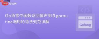 Go语言中函数返回值声明与goroutine调用的语法规范详解
