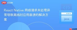 React Native 网络请求未处理异常导致离线时应用崩溃的解决方案

