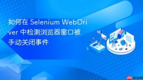 如何在 Selenium WebDriver 中检测浏览器窗口被手动关闭事件