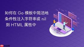如何在 Go 模板中简洁地条件性注入字符串或 nil 到 HTML 属性中