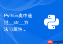 Python类中通过__str__方法与属性装饰器实现自定义字符串输出