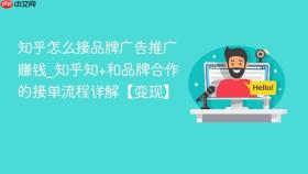 知乎怎么接品牌广告推广赚钱_知乎知+和品牌合作的接单流程详解【变现】
