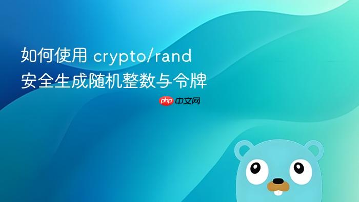 如何使用 crypto/rand 安全生成随机整数与令牌