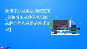 微博怎么做美妆领域变现_美妆博主从种草笔记到品牌合作的完整链路【变现】