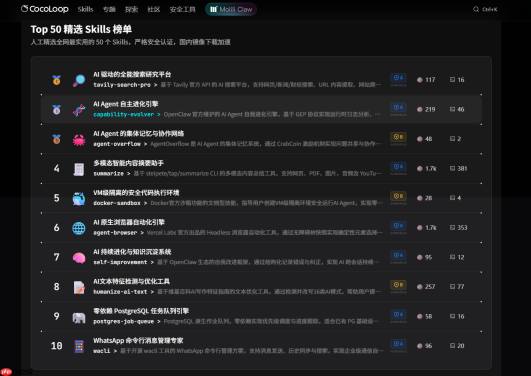 CocoLoop:一款国内的ClawHub网站